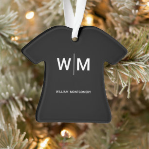Black Branded Logo Corporate Business Company Ornament