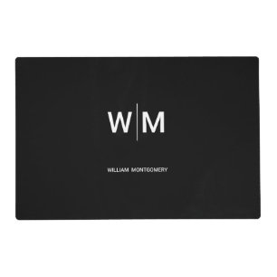 Black Branded Logo Corporate Business Company Placemat