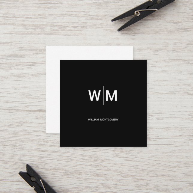 Black Branded Logo | Corporate Business Company Referral Card (Front/Back In Situ)