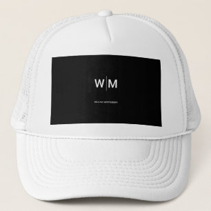 Black Branded Logo Corporate Business Company Trucker Hat
