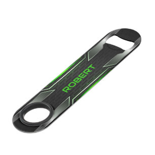 Black & Breen Gaming Background Monogram Bar Key