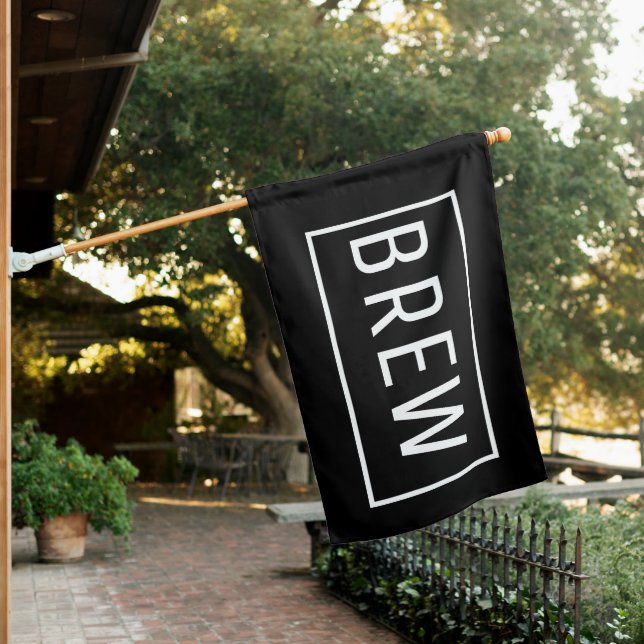 BLACK BREW SIGN FLAG (In SItu)