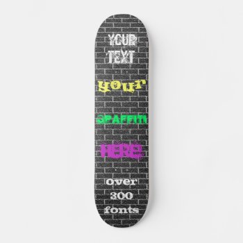 Black Brick Skateboard by KRStuff at Zazzle