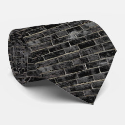 Black Brick Wall Pattern Neck Tie