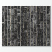 Black Brick Wall Pattern Wrapping Paper (Flat)