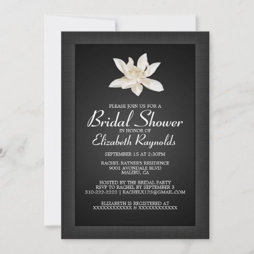 Black Bridal Shower Invitations