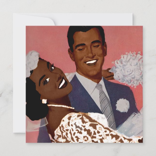 Black Bride Wedding Save The Date (Front)