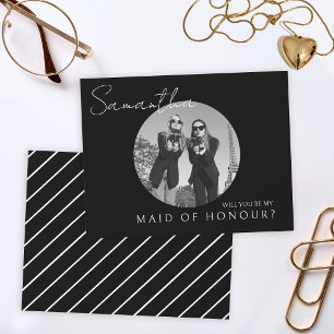 Black Brides proposal Maid of honour photo card