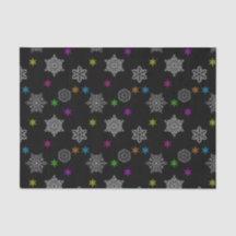 Black & Bright Snowflake Tissue Paper