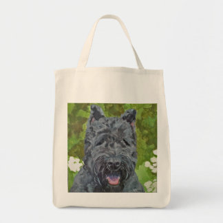 Black Brindle Bouvier Des Flanders Dog Art Tote Bag