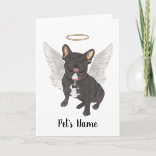 Black Brindle Frenchie Sympathy Memorial Card