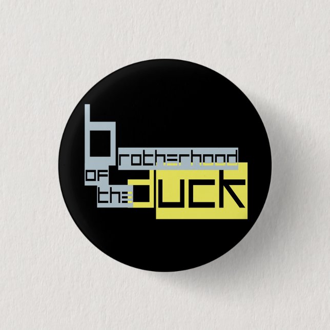 Black Brohood Mini-pin Button (Front)