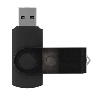 Black Bronze Metal C Monogram USB Flash Drive