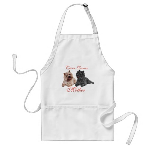 Black  Brown Cairn Terriers Mothers Day Adult Apron