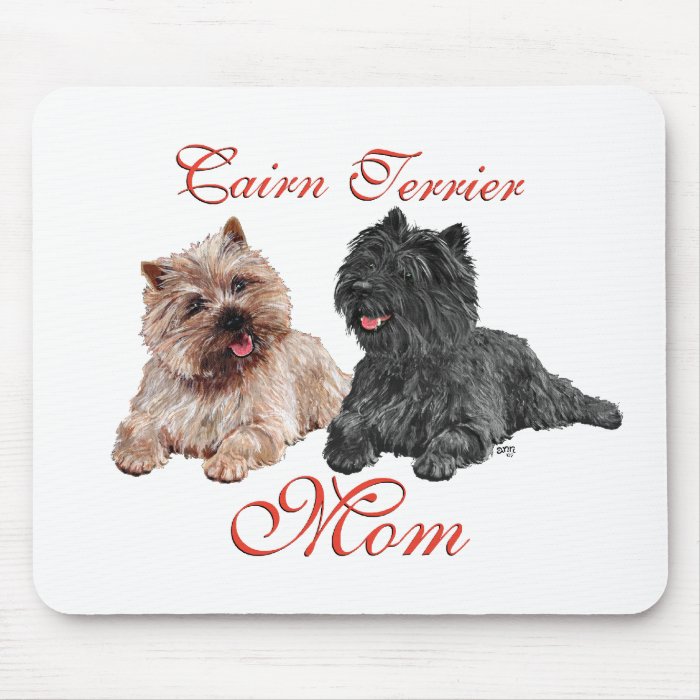 Black & Brown Cairn Terriers Mothers Day Mousepad