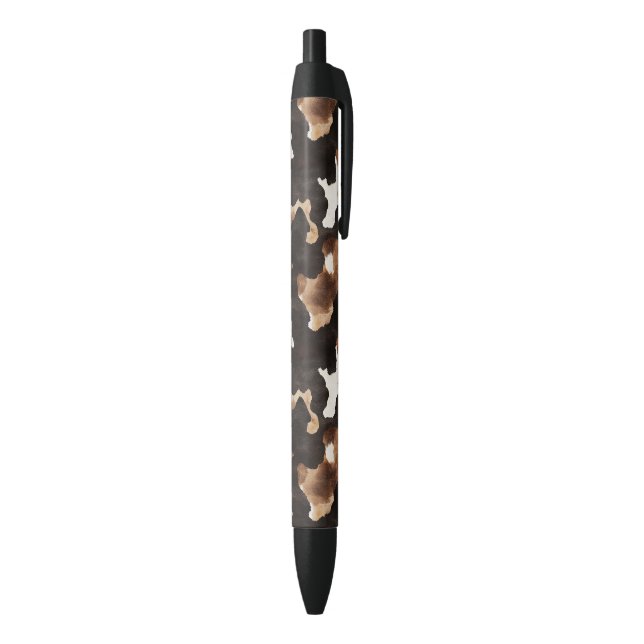 Black Brown Cream Cow Print Pen (Bottom (Vertical))