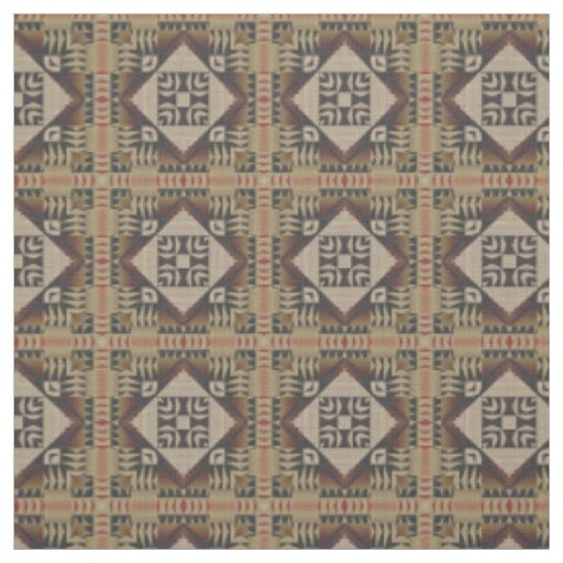 Black Brown Dark Red Taupe Beige Ethnic Look Fabric