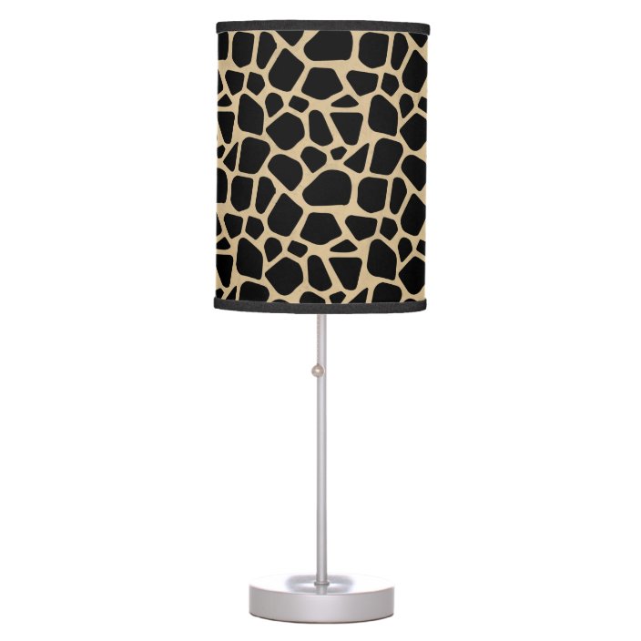 Black Brown Giraffe Print Table Lamp Zazzle Com Black Brown Giraffe Print Table Lamp, Giraffe Print Floor Lamp