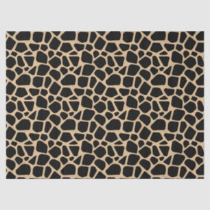 Black Brown Giraffe Print Tissue Paper