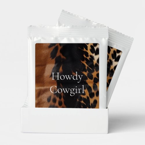 Black Brown Gold Cowhide Southwest  Hot Chocolate Drink Mix