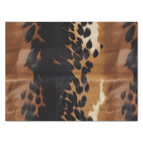 Black Brown Gold Cowhide  Tissue Paper