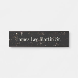 Black Brown Hanging Wall Name Plate Door Sign
