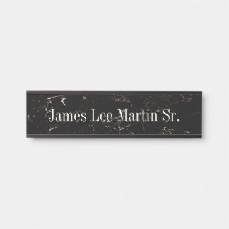 Black Brown Hanging Wall Name Plate Door Sign
