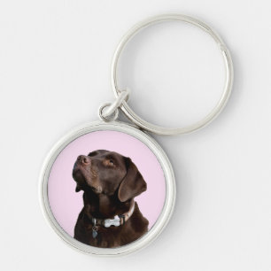 Black Brown Labrador Retriever Puppy Dog Keychain