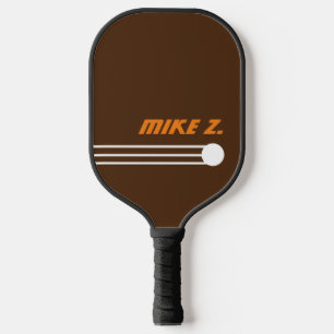 Black Brown PickleBall Paddle with Player's Name