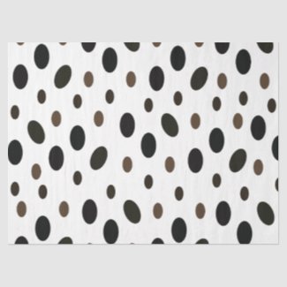 Black Brown Polka Dot Tissue Paper