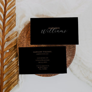 Black Brown Retro Marketing Consultant Business Card