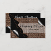 Black & Brown Stained Glass Tile Business Cards 2 (Front/Back)