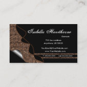 Black & Brown Stained Glass Tile Business Cards 2 (Back)