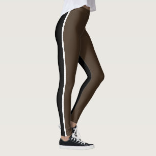 Black + Brown Women's Ultra-Stretch  Side Stripe  Leggings