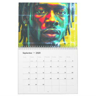 Black Bruh Green with Envy Africa African Man Locs Calendar