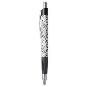Black Brush Strokes & Dots Pattern Pen