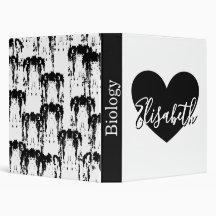 Black brush strokes on white heart and name