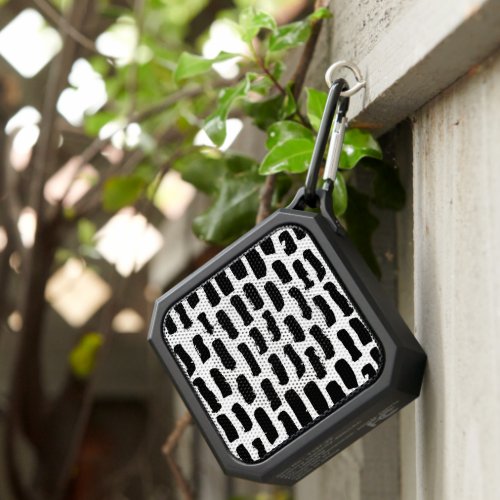 Black Brush Strokes Pattern Bluetooth Speaker