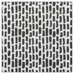 Black Brush Strokes Pattern Fabric