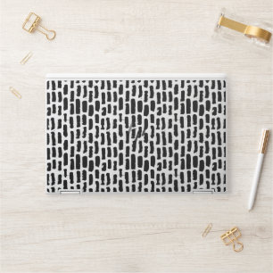 Black Brush Strokes Pattern HP Laptop Skin