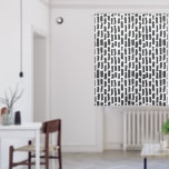 Black Brush Strokes Pattern Sheer Curtains