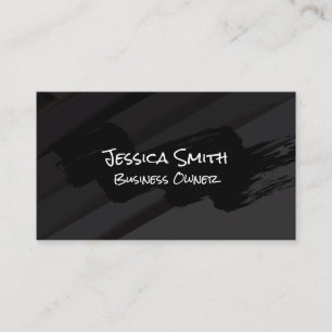 Black Brushed Black Panels Business Card