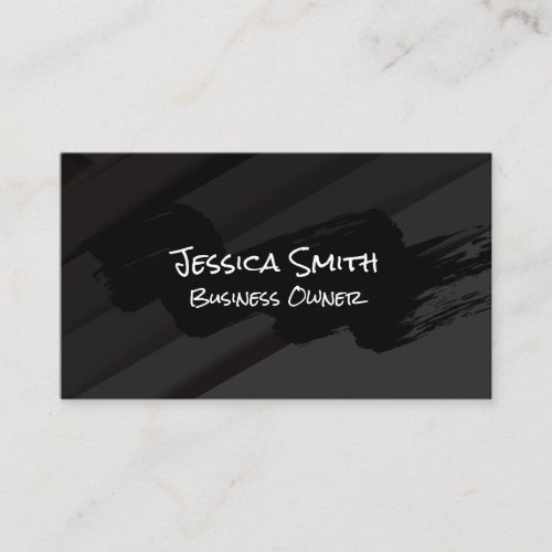 Black Brushed  Black Panels Business Card