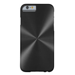 Black Brushed Metal Barely There iPhone 6 Case