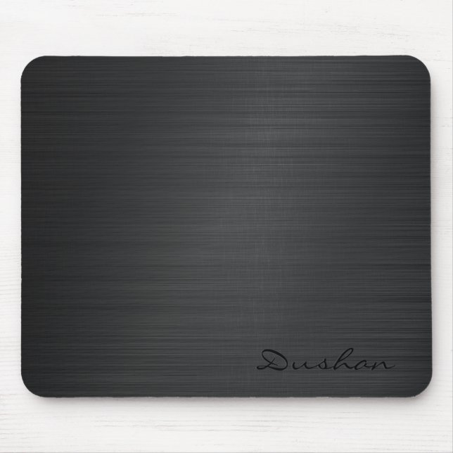 Black Brushed Metal iMouse Pad Mouse Pad (Front)