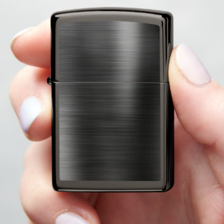Black Brushed Metal Textured Zippo Lighter
