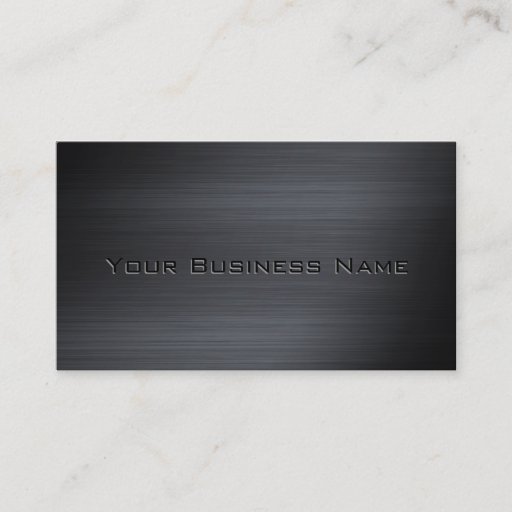 Customizable Black Brushed Metallic  Corporate Business Cards
