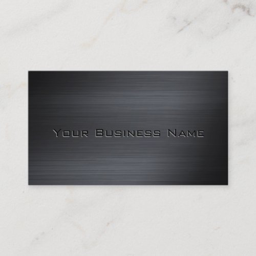 Black Brushed Metallic  Minimalistic Business Card