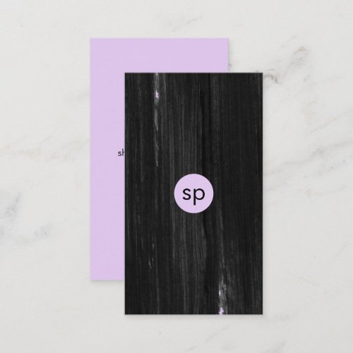 Black brushstroke lavender business card design