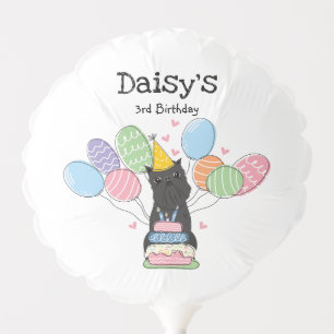 Black Brussels Griffon Birthday Party Balloon